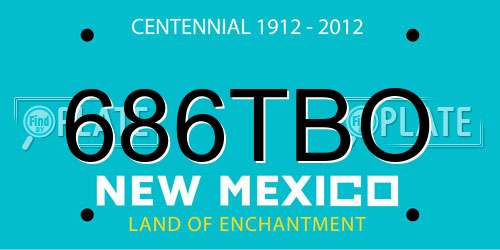 686TBO New Mexico License Plate