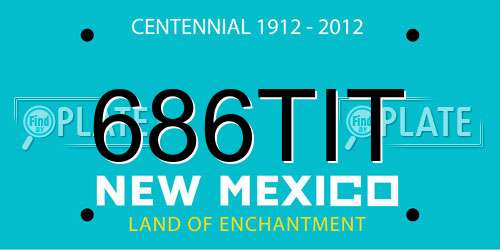 686TIT New Mexico License Plate