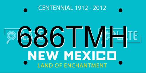 686TMH New Mexico License Plate
