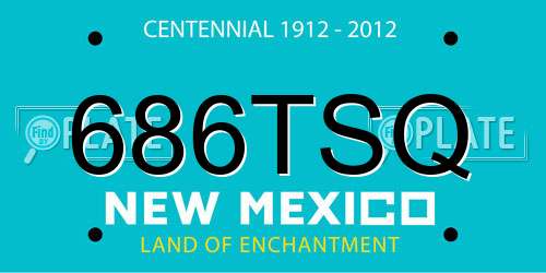 686TSQ New Mexico License Plate