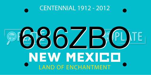 686ZBO New Mexico License Plate