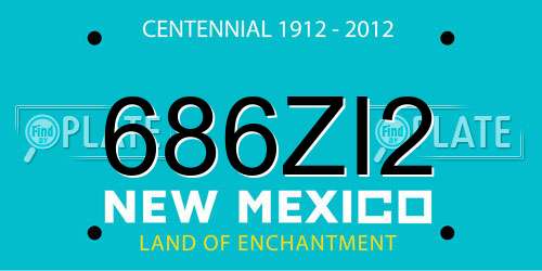 686ZI2 New Mexico License Plate