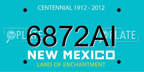 6872AI New Mexico License Plate
