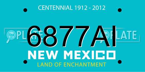 6877AI New Mexico License Plate
