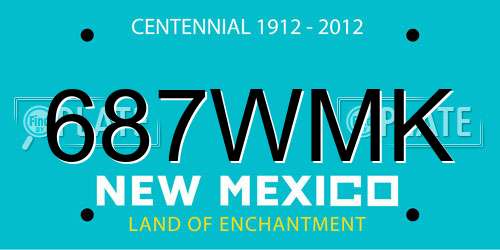687WMK New Mexico License Plate