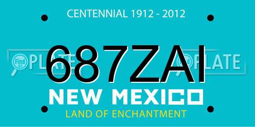 687ZAI New Mexico License Plate