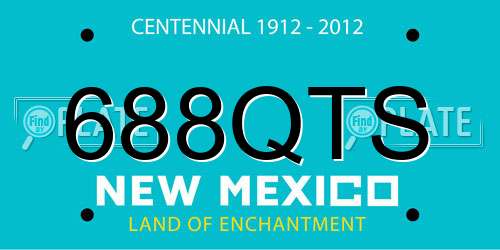 688QTS New Mexico License Plate