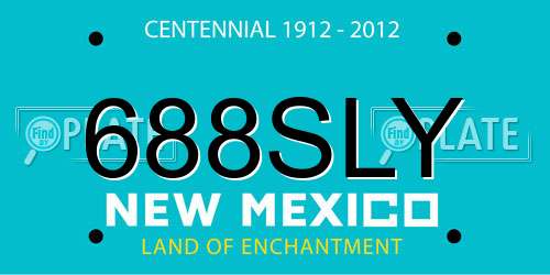 688SLY New Mexico License Plate