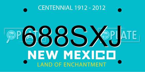 688SXJ New Mexico License Plate