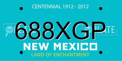 688XGP New Mexico License Plate