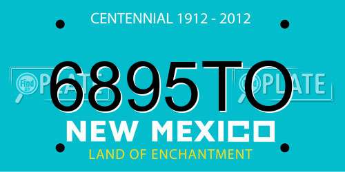 6895TO New Mexico License Plate