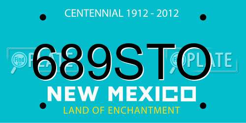 689STO New Mexico License Plate