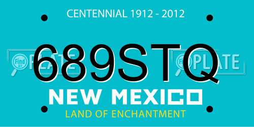 689STQ New Mexico License Plate