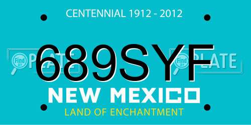 689SYF New Mexico License Plate
