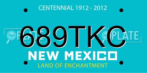 689TKC New Mexico License Plate