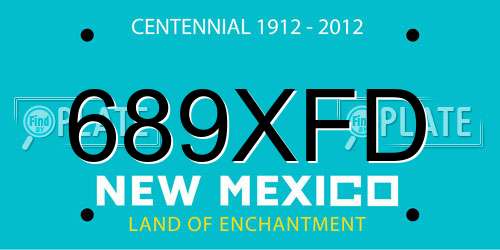 689XFD New Mexico License Plate