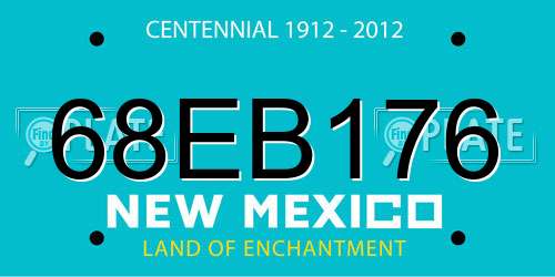 68EB176 New Mexico License Plate