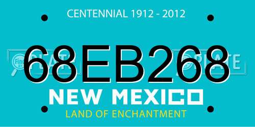 68EB268 New Mexico License Plate