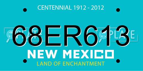 68ER613 New Mexico License Plate