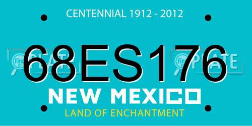 68ES176 New Mexico License Plate