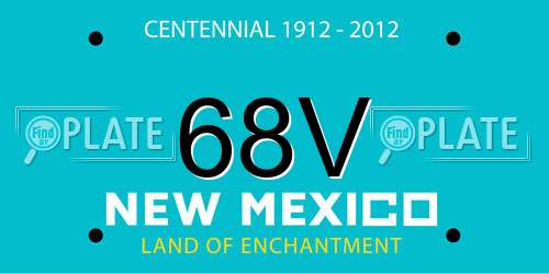 68V New Mexico License Plate