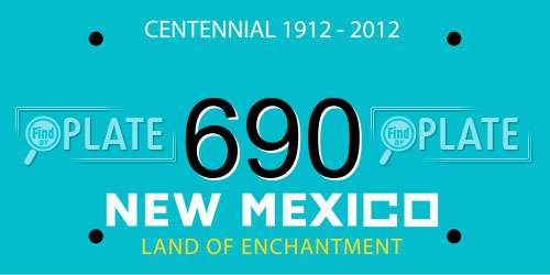 690 New Mexico License Plate