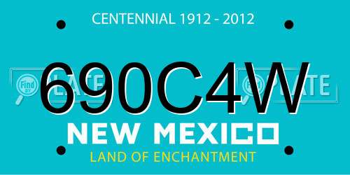 690C4W New Mexico License Plate