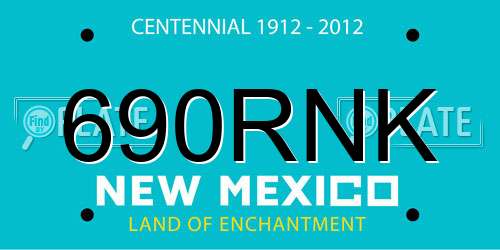 690RNK New Mexico License Plate
