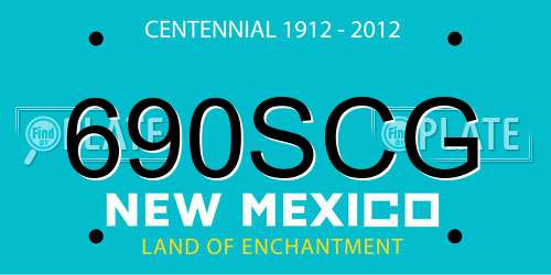 690SCG New Mexico License Plate