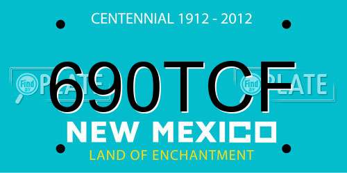 690TCF New Mexico License Plate