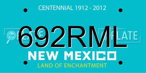 692RML New Mexico License Plate