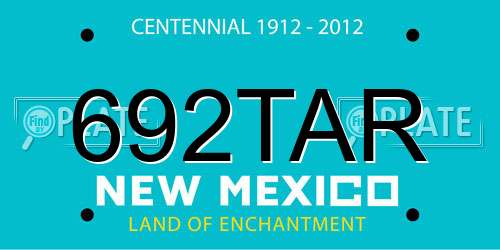 692TAR New Mexico License Plate