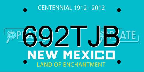 692TJB New Mexico License Plate