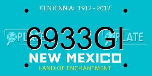 6933GI New Mexico License Plate
