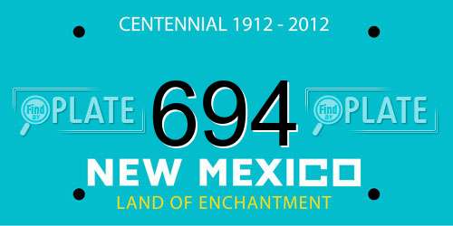 694 New Mexico License Plate