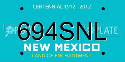 694SNL New Mexico License Plate