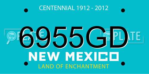 6955GD New Mexico License Plate