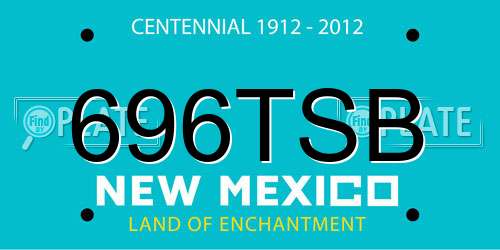 696TSB New Mexico License Plate