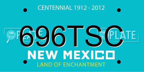 696TSC New Mexico License Plate