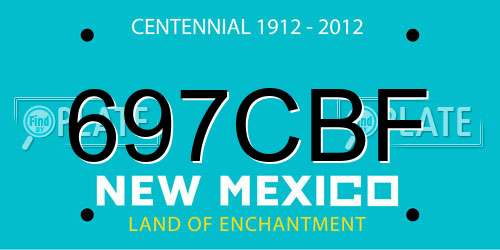 697CBF New Mexico License Plate