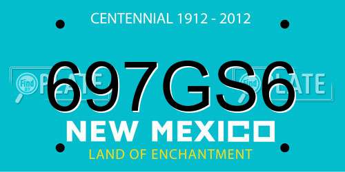 697GS6 New Mexico License Plate