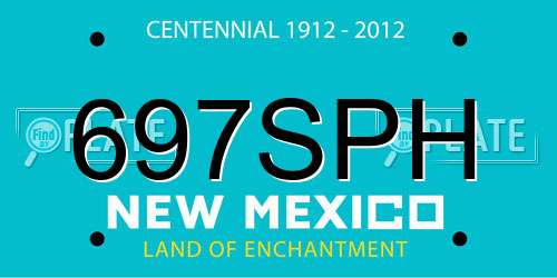 697SPH New Mexico License Plate
