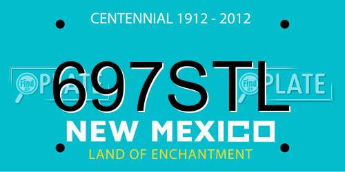 697STL New Mexico License Plate