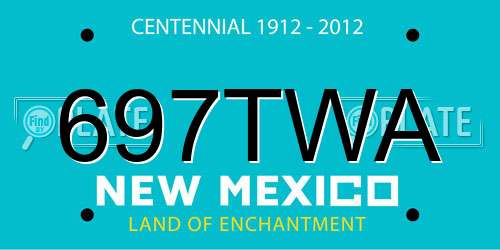 697TWA New Mexico License Plate