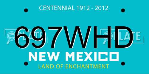 697WHD New Mexico License Plate