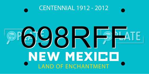 698RFF New Mexico License Plate