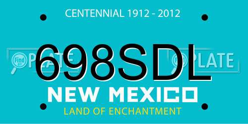 698SDL New Mexico License Plate