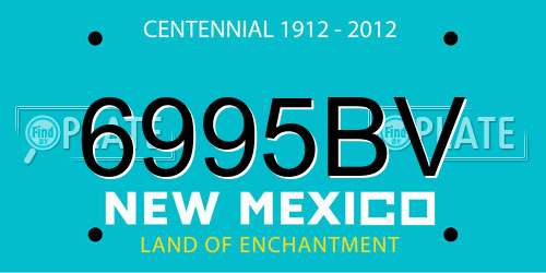 6995BV New Mexico License Plate