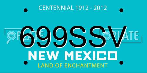 699SSV New Mexico License Plate