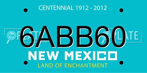 6ABB60 New Mexico License Plate